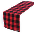 Reador Wholesale Cotton Red and Black Plaid Classic Design Table Runner for Dinner Christmas Holiday Birthday Party Table